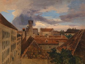 Blick in die Beatrixgasse in Wien by Adalbert Stifter Oil Painting