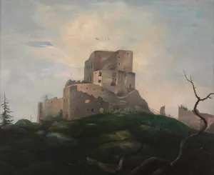 Die Ruine Wittinghausen by Adalbert Stifter Oil Painting