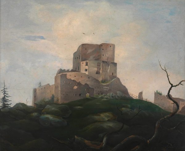 Die Ruine Wittinghausen  by Adalbert Stifter - Hand-Painted Oil Painting Reproduction