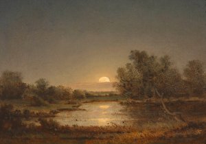 Die Strasserau bei Linz by Adalbert Stifter Oil Painting