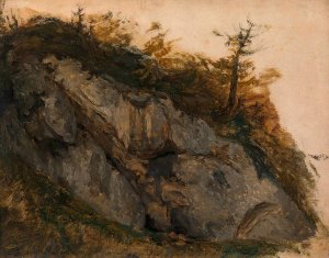 Felsstudie by Adalbert Stifter Oil Painting