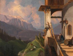 Innsbruck mit der Nordkette by Adalbert Stifter Oil Painting