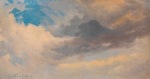 Wolkenstudie by Adalbert Stifter Oil Painting