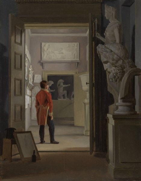 Main Product Photo of The Hall of Antiquities at Charlottenborg Palace, Copenhagen  Painting by Adam August Muller