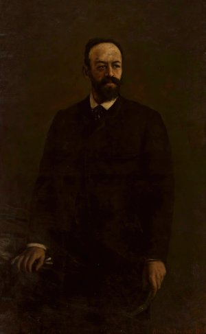 Portrait of Wladyslaw Kronenberg by Adam Badowski Oil Painting