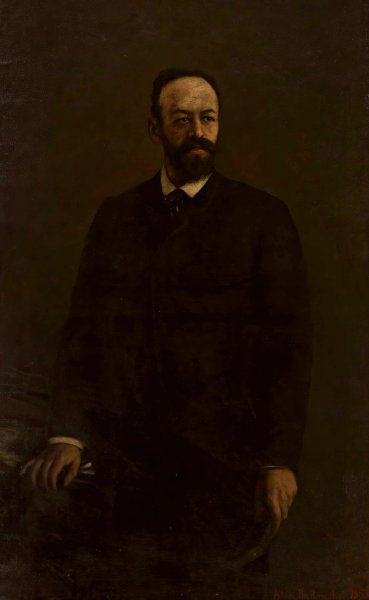 Portrait of Wladyslaw Kronenberg  by Adam Badowski - Hand-Painted Oil Painting Reproduction