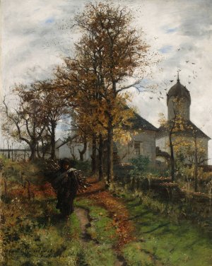Abandoned parsonage by Adam Chmielowski Oil Painting