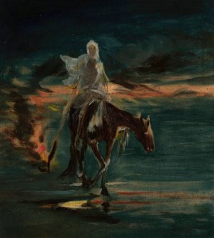 Death, central section of the triptych “Disaster”, sketch by Adam Chmielowski Oil Painting