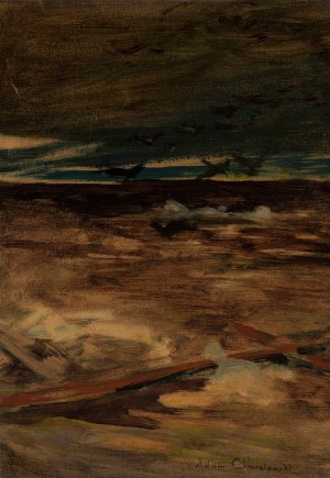 Pestilence, Section of the Triptych 'Disaster', Sketch by Adam Chmielowski Oil Painting