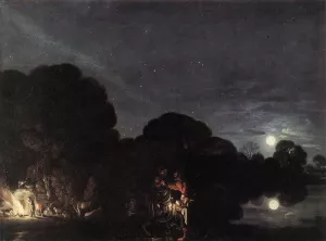 Flight Into Egypt by Adam Elsheimer Oil Painting