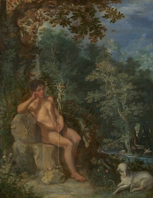 Saint John the Baptist in the Wilderness by Adam Elsheimer Oil Painting