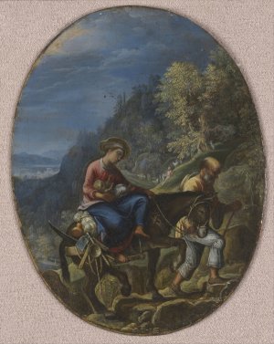 The Flight into Egypt by Adam Elsheimer Oil Painting