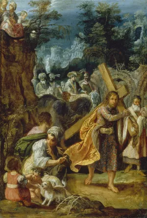 The Frankfurt Altarpiece of the Exaltation of the True Cross, Emperor Heraclius' Entry into Jerusalem by Adam Elsheimer Oil Painting