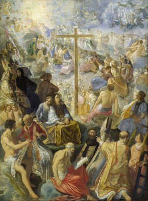 The Frankfurt Altarpiece of the Exaltation of the True Cross by Adam Elsheimer Oil Painting