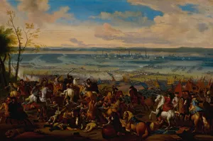 Battle of Torino Meulen Oil painting by Adam Frans Van Der Meulen