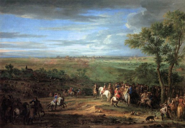 Main Product Photo of Louis XIV Arriving in the Camp in front of Maastricht Painting by Adam Frans Van Der Meulen