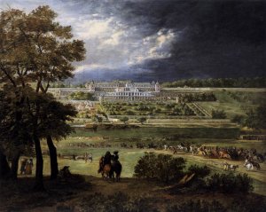 The New Chateau at Saint-Germain-en-Laye by Adam Frans Van Der Meulen Oil Painting