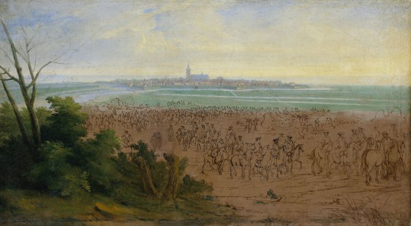 Main Product Photo of The Troops of Louis XIV before Naarden, 20 July 1672  Painting by Adam Frans Van Der Meulen