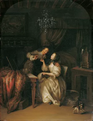 Der galante Helfer Oil painting by Adam Johann Braun