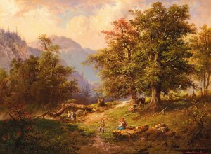 Resting in the Forest by Adam Malinowski Oil Painting
