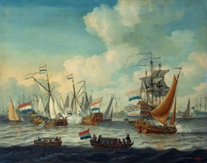 Fleet Manoeuvres Oil painting by Adam Silo