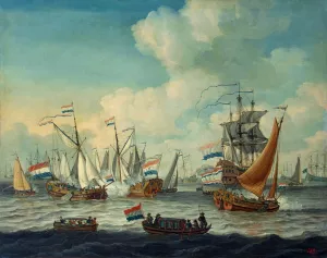 Fleet Manoeuvres Oil painting by Adam Silo