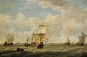 Sailing Vessels Oil painting by Adam Silo