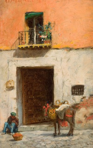 Building in Madrid by Addison Thomas Millar Oil Painting
