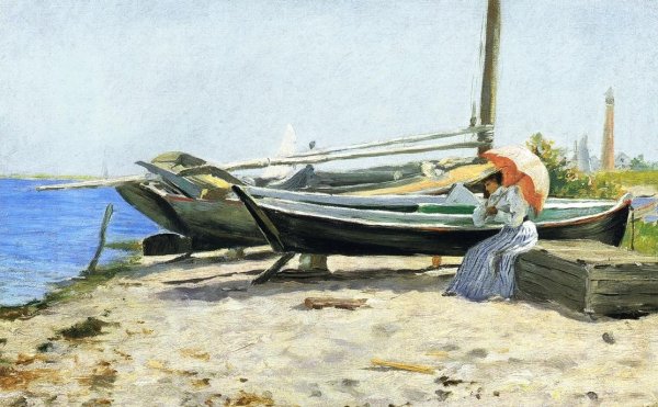 Main Product Photo of By the Seashore Painting by Addison Thomas Millar