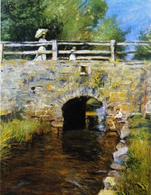 On the Bridge by Addison Thomas Millar Oil Painting