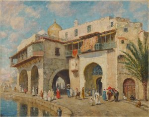 The Admiral's Palace, Algiers Harbor by Addison Thomas Millar Oil Painting