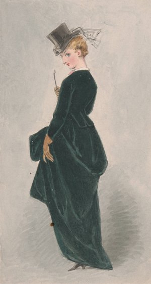 Lady in Green Dress by Adelaide Claxton Oil Painting