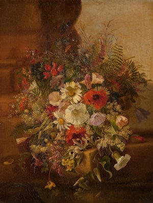 Flora Still Life by Adelheid Dietrich Oil Painting