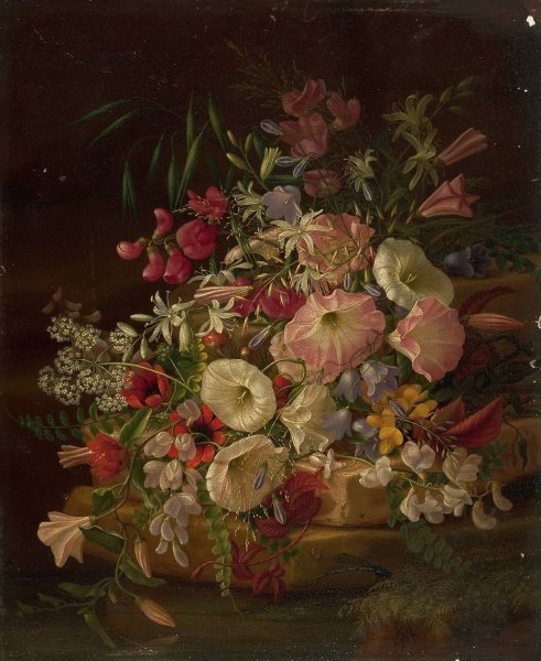 Floral Still Life  by Adelheid Dietrich - Hand-Painted Oil Painting Reproduction