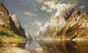 Fjorden by Adelsteen Normann - Oil Painting Reproduction