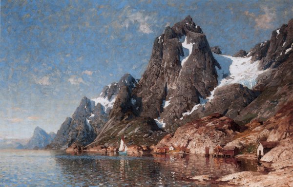 Main Product Photo of Seilbater Pa Fjorden Painting by Adelsteen Normann