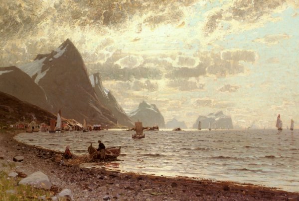 Main Product Photo of The Norwegian Fjord Painting by Adelsteen Normann