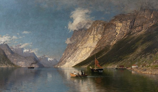Main Product Photo of The Romsdal Fiord  Painting by Adelsteen Normann