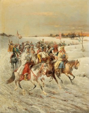 Cossack Wedding by Adolf Baumgartner-Stoiloff Oil Painting