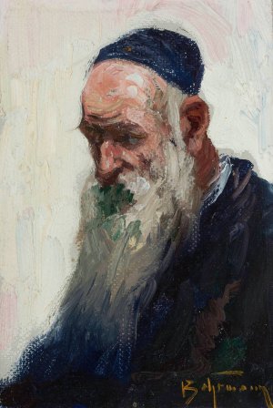 Portrait of a Jew by Adolf Behrman Oil Painting