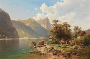 Partie am Mondsee Oil painting by Adolf Chwala