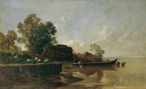 Die Fraueninsel im Chiemsee by Adolf Ditscheiner Oil Painting