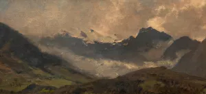 Hochgebirgslandschaft by Adolf Ditscheiner Oil Painting