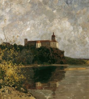 Schloss Persenbeug by Adolf Ditscheiner Oil Painting
