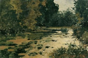 Waldtumpel Waldbach by Adolf Ditscheiner Oil Painting