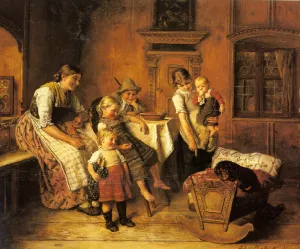 The Intruder by Adolf Eberle Oil Painting