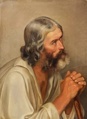 Buserportrait by Adolf Gottlob Zimmermann Oil Painting