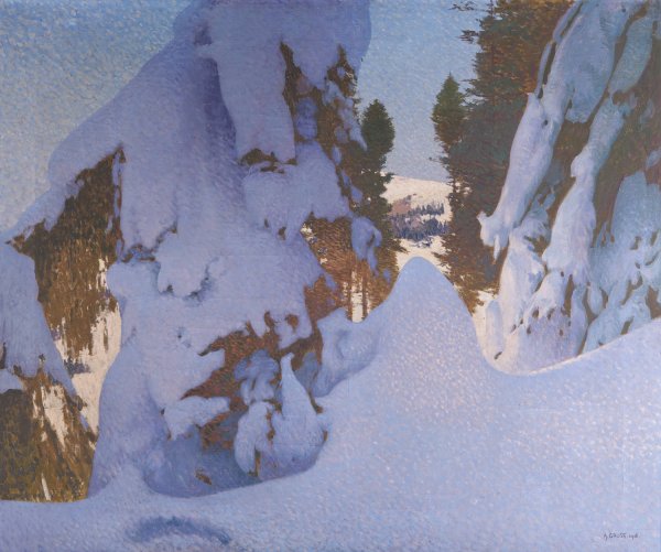 Winter  by Adolf Gross - Hand-Painted Oil Painting Reproduction