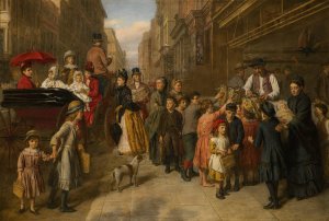 Poverty And Wealth by Adolf Heinrich-Hansen Oil Painting