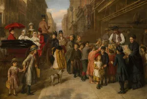 Poverty And Wealth by Adolf Heinrich-Hansen Oil Painting